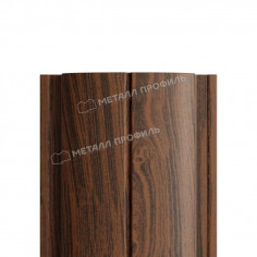 Штакетник металлический МП ELLIPSE-T 19х126 (ECOSTEEL_МАД-01-МореныйДуб-0.5)