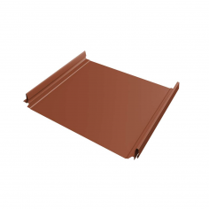 Кликфальц Pro Grand Line 0,5 Satin Matt TX с пленкой на замках RAL 8004 терракота