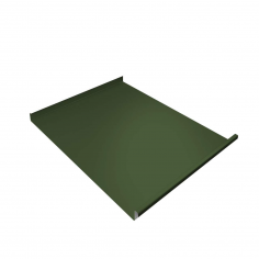 Фальц двойной стоячий Grand Line 0,5 GreenCoat Pural BT с пленкой на замках RR 11 темно-зеленый (RAL