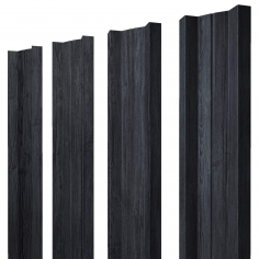 Штакетник М-образный А с прямым резом 0,45 Print Premium Grey Wood TwinColor