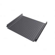 Кликфальц Pro Gofr Grand Line 0,5 Satin Matt с пленкой на замках RAL 7024 мокрый асфальт