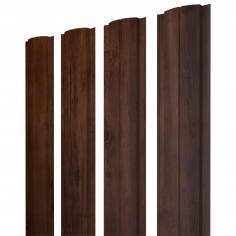 Штакетник Полукруглый Slim с прямым резом 0,45 Print Premium Cherry Wood Fresh TwinColor